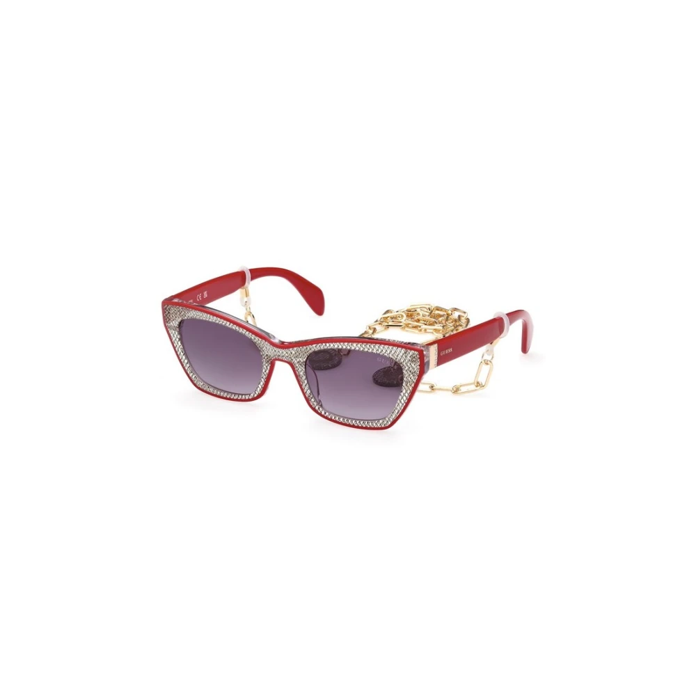 Guess Women's Red Sunglasses, 53 Mm, Authentic Stylish Glasses, Premium Quality!