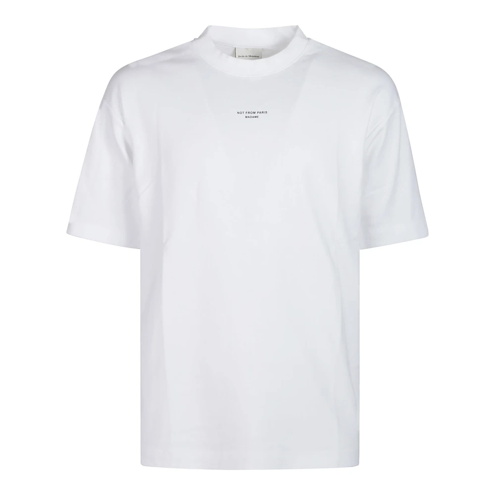Drole de Monsieur Klassieke Slogan T-shirt White Heren