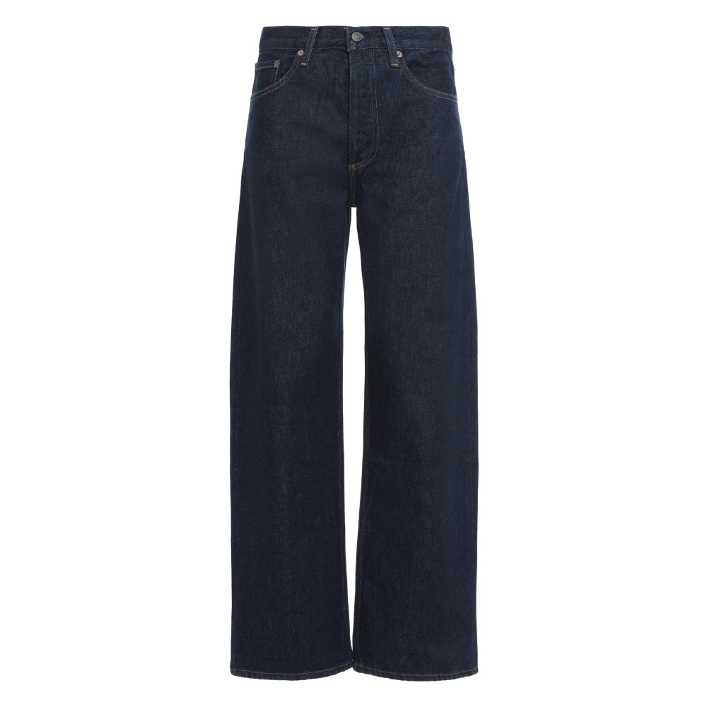 Agolde Women's Blue Arc Wide Leg Jeans - Straight Fit Jeans - W24 - Jeans