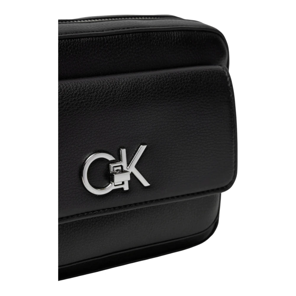 Calvin Klein Stijlvolle rits Tote tas met zakken Black Dames