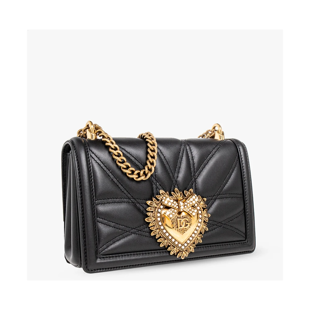 Dolce & Gabbana Medium Devotion Bag Black Dames