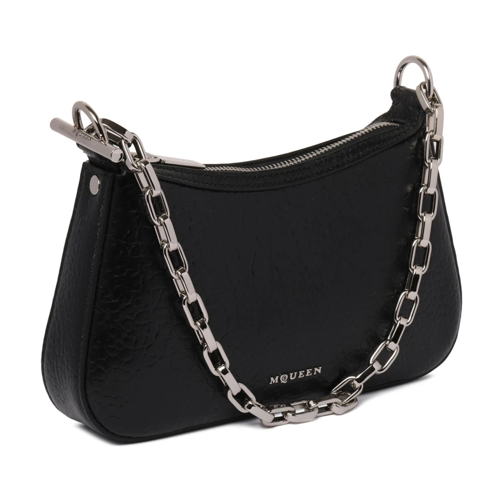 alexander mcqueen Zwarte Mini Clutch Tas Black Dames