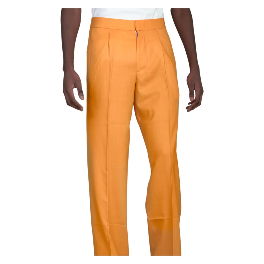 Bonsai Elegante Wollen Losse Broek Yellow Heren