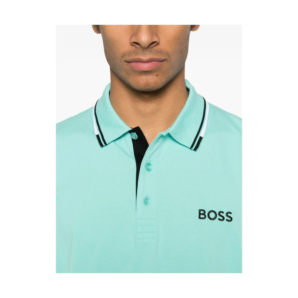 Hugo Boss Groene Aqua Korte Mouw Sweater Green Heren