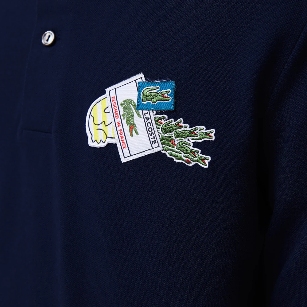 Lacoste Polo met Lange Mouwen uit Frankrijk Blue Heren