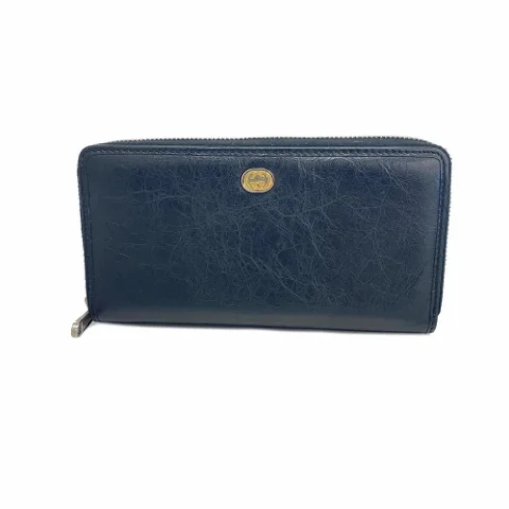 Gucci Vintage Pre-owned Leather wallets Black Dames