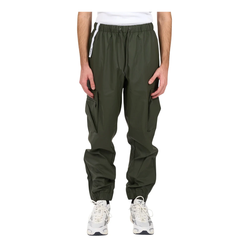 Rains Utility Cargobroek met Elastische Tailleband Green Heren
