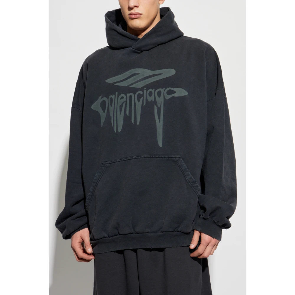Balenciaga Sweatshirt met Print Gray Heren