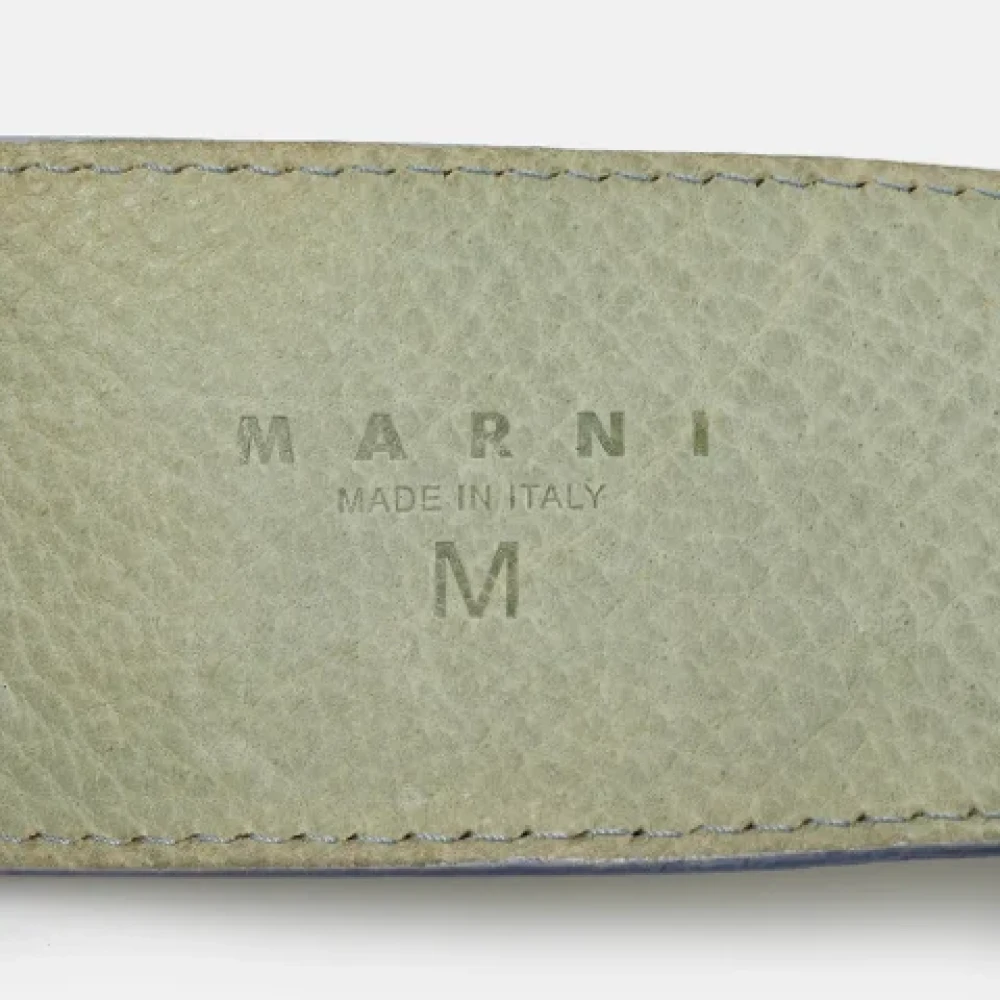 Marni Pre-owned Leather belts Beige Dames