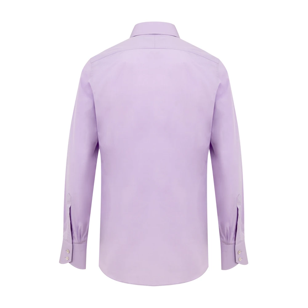 Tom Ford Paarse Katoenen Klassieke Overhemd Purple Heren