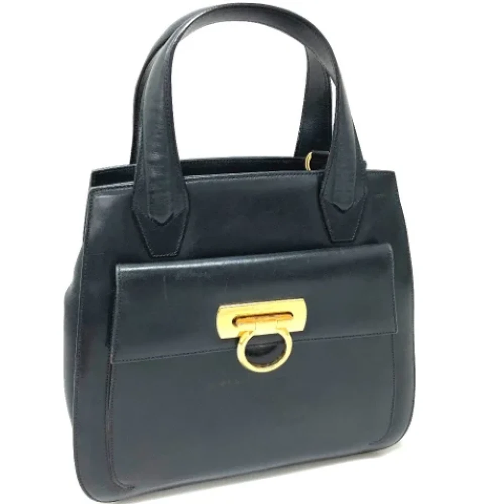 Salvatore Ferragamo Pre-owned Leather handbags Blue Dames