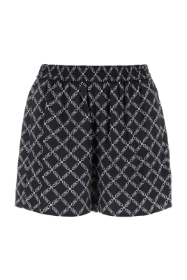 Empire Logo Print Satin Shorts
