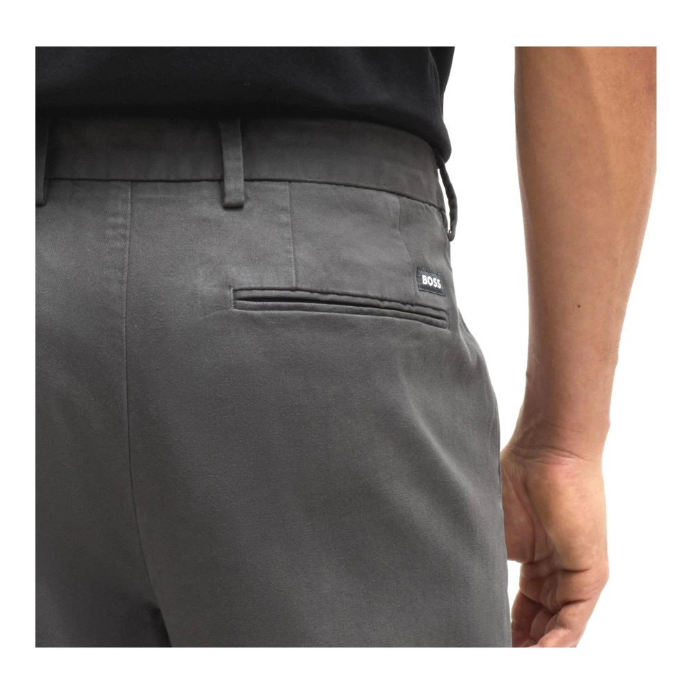 Hugo Boss Slim Fit Katoenen Chino Broek Grijs Gray Heren
