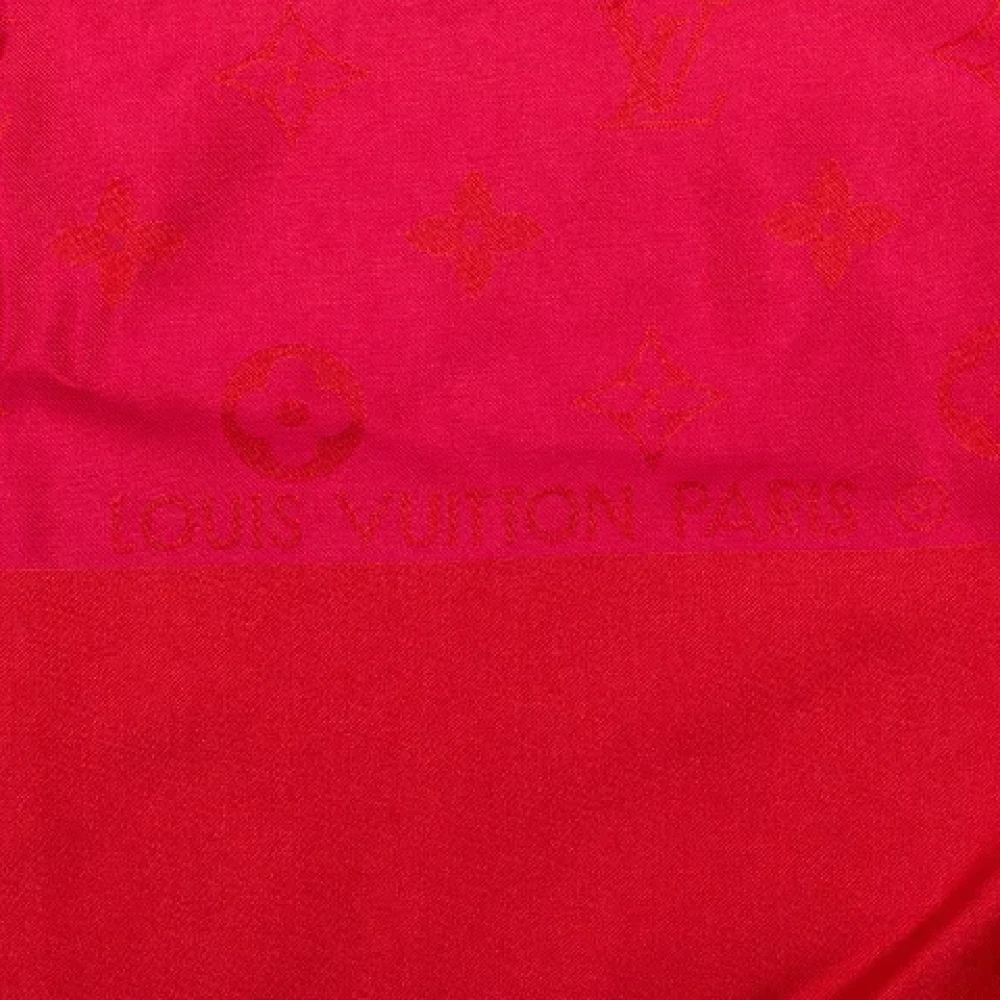 Louis Vuitton Vintage Pre-owned Canvas scarves Red Dames