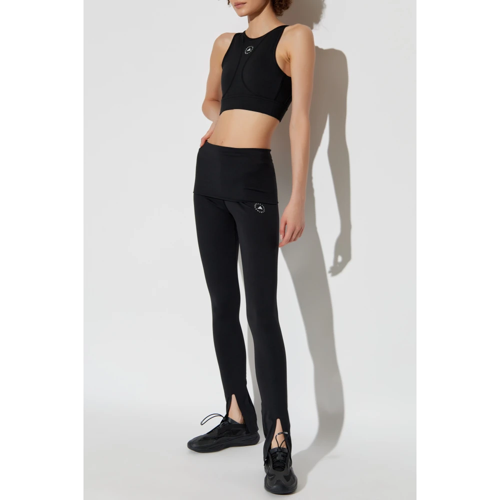 adidas by stella mccartney Leggings met uitsnijdingen Black Dames