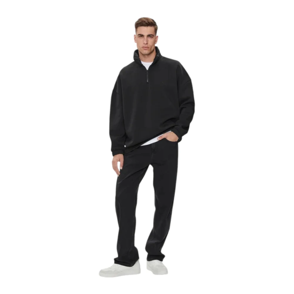 Calvin Klein Jeans Hoge Hals Sweater Black Heren