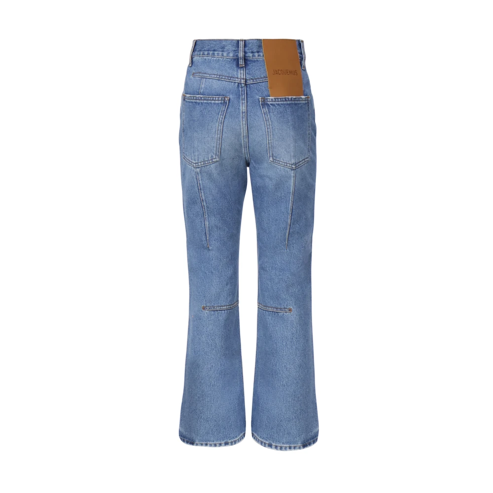 Jacquemus Denim Jeans met Paw Leg Blue Dames