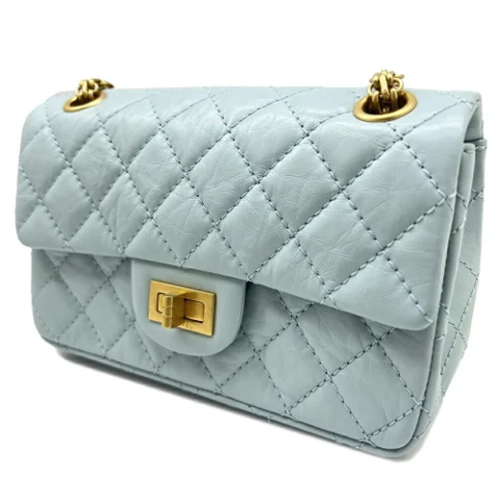 Chanel Vintage Pre-owned Leather chanel-bags Blue Dames