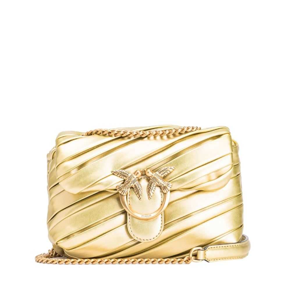pinko Gouden Love Puff Baby Tas Yellow Dames
