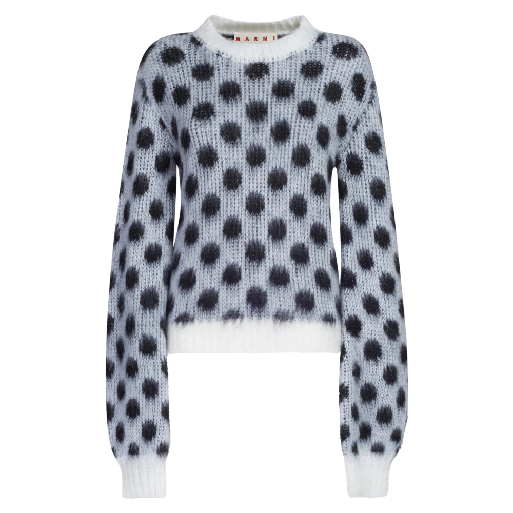 Marni Mohair Blend Polka Dot Pullover Multicolor Dames