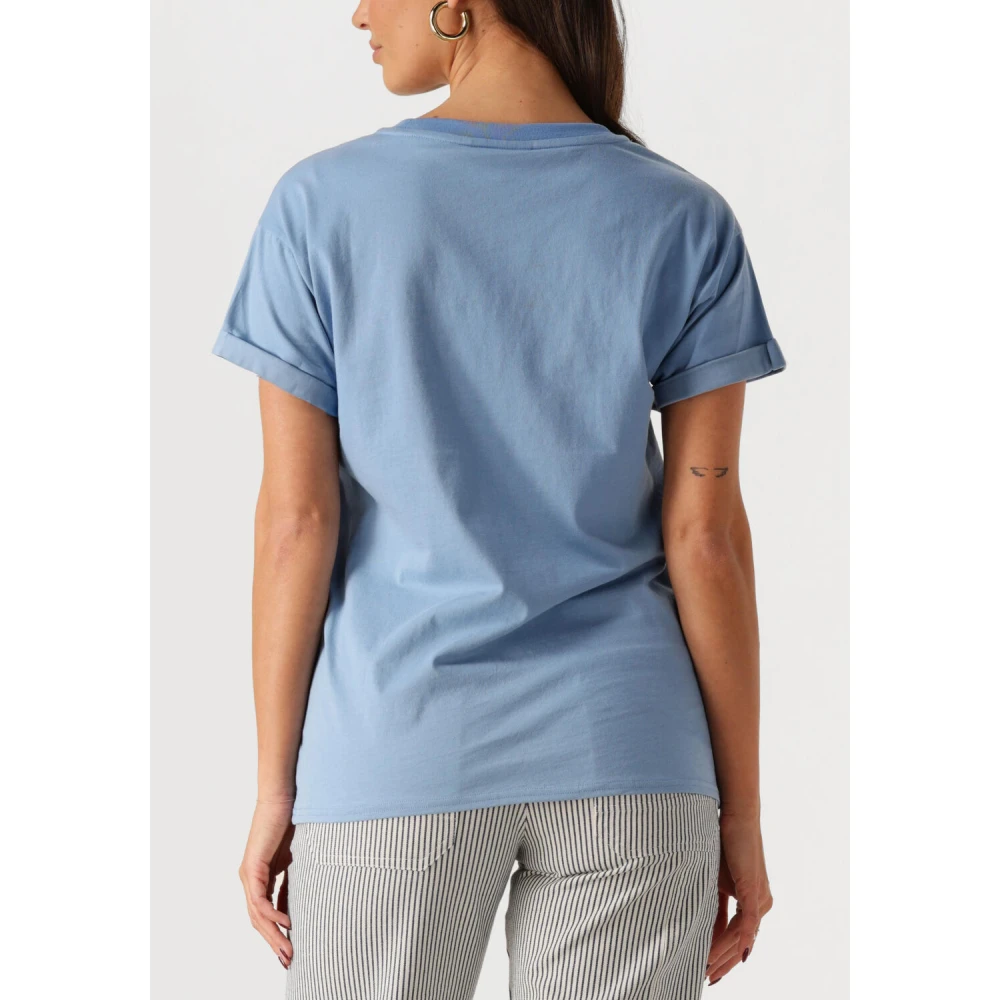 Colourful Rebel Logo Boxy Tee Dames Tops & T-shirts Blue Dames