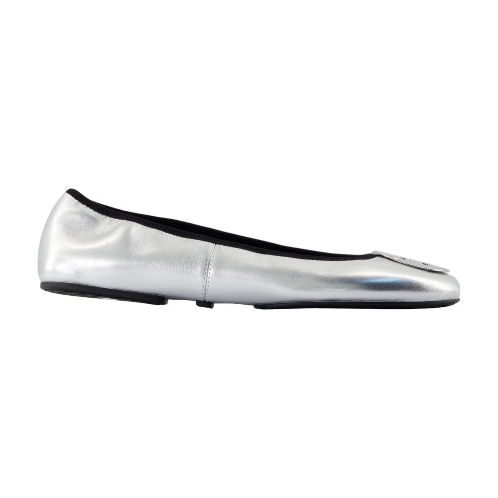 Tory Burch Women's Gray Minnie Travel Ballet - Ballerina Shoes - 8 Uk - Shoes