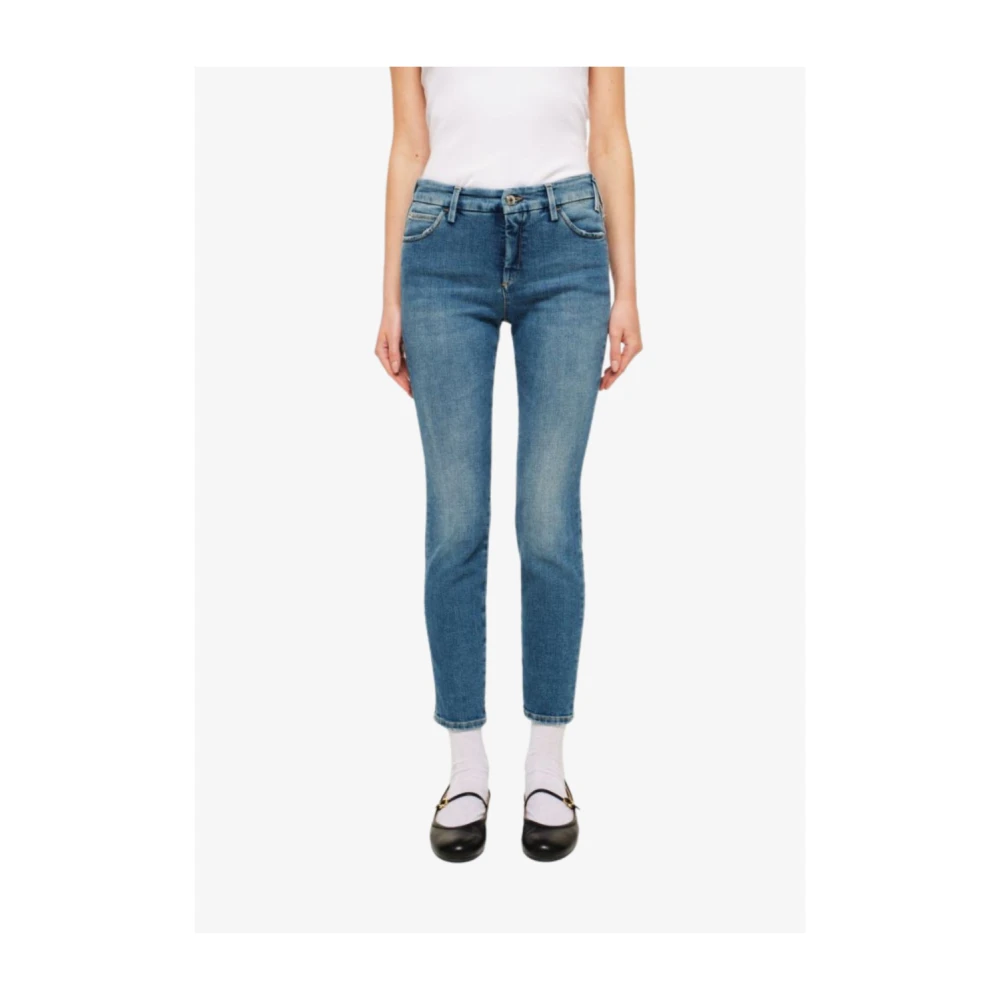 Cycle Skinny Jeans met onregelmatig warp-effect Blue Dames