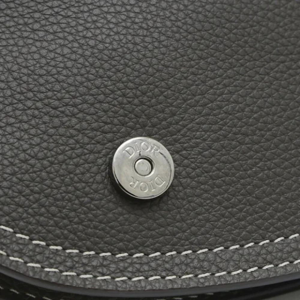 Dior Vintage Pre-owned Leather dior-bags Gray Dames
