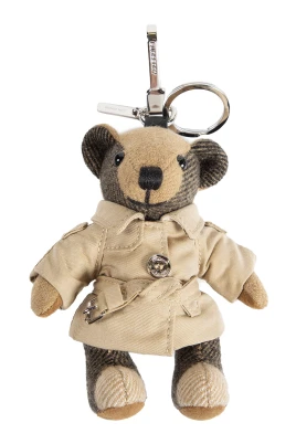 Beige Check Cashmere Trench Coat