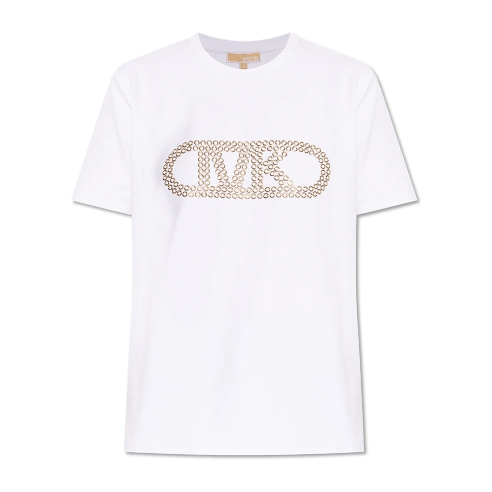 Michael Kors T-shirt med logotyp White, Dam