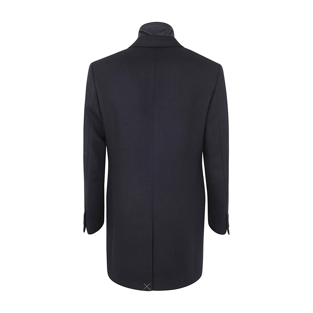 Fay Navy Blauwe Dubbelrijige Jas Blue Heren
