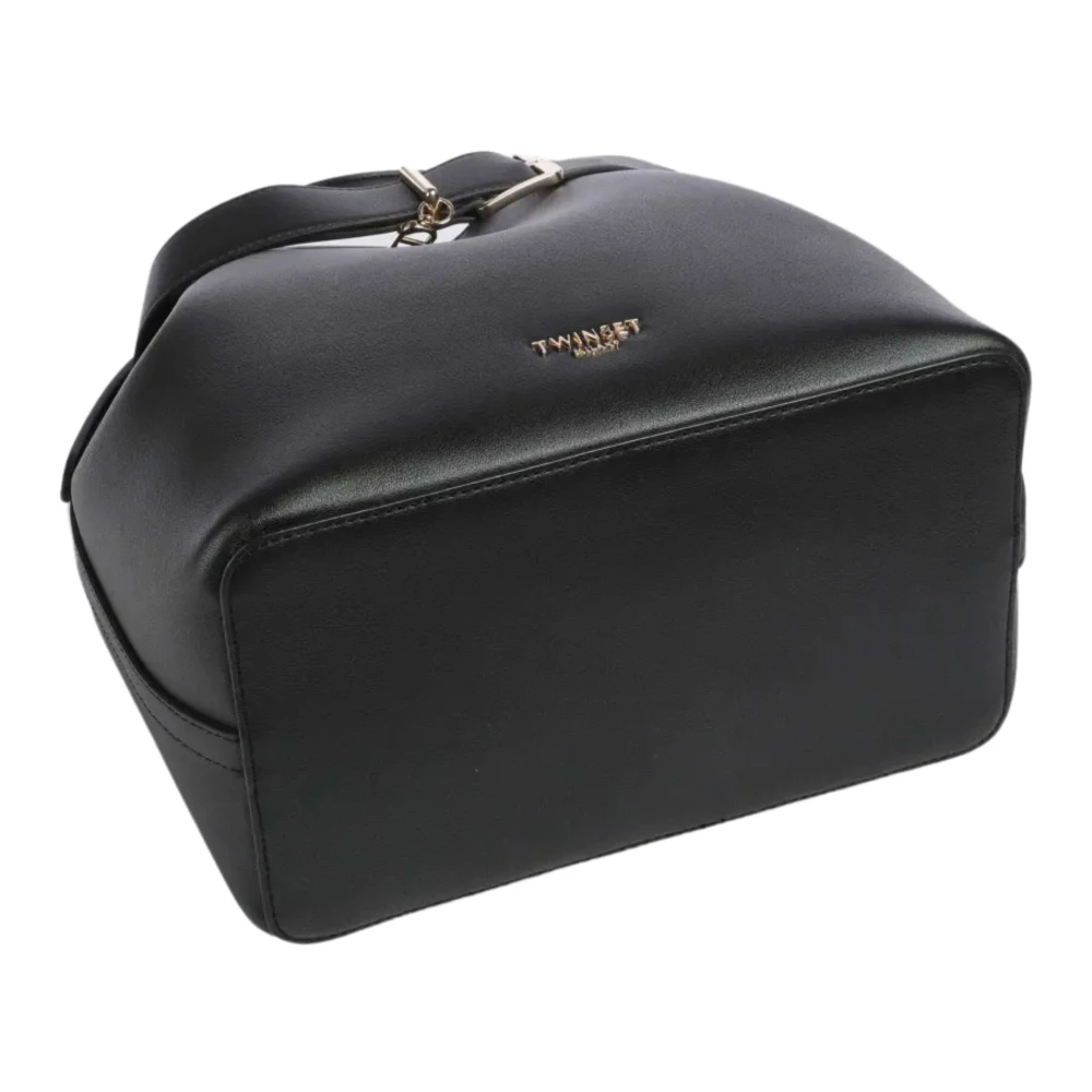 Twinset Zwarte Schoudertas met Magneetsluiting Black Dames