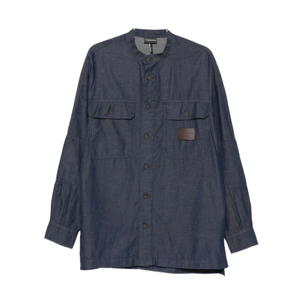 Emporio Armani Men's Blue Casual Shirts, S, Capsule Shirt