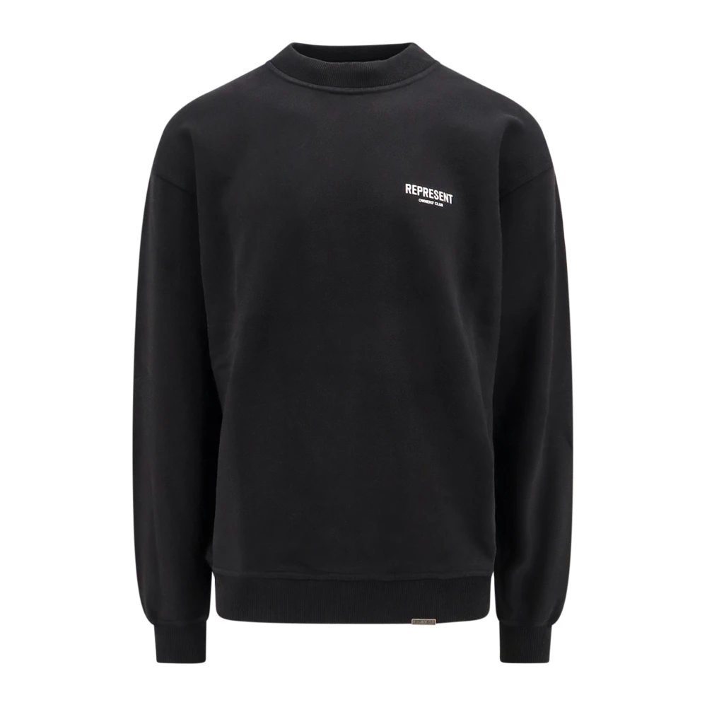 Represent Zwarte Sweatshirt met Maxi Logo Print Black Heren