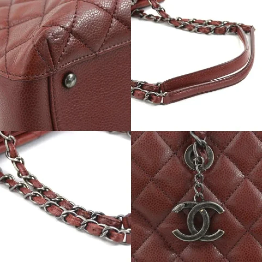 Chanel Vintage Pre-owned Leather totes Red Dames