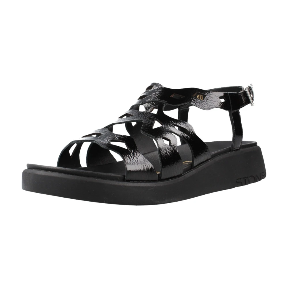 Stonefly Vrouw Zwart Schoenen Dames, 39 Eu, Leer, Onda 1 Patent Lth