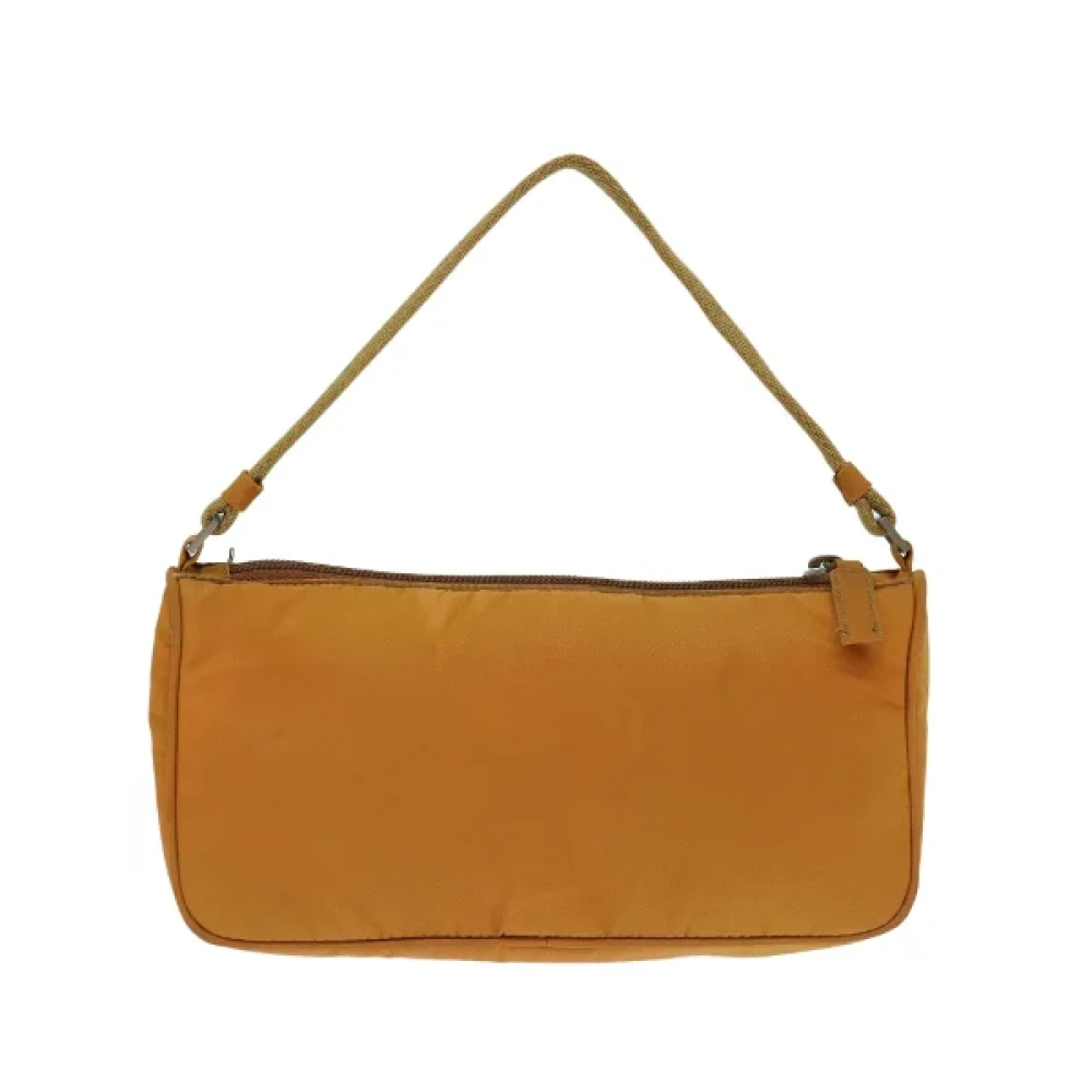 Prada Vintage Pre-owned Nylon prada-bags Orange Dames