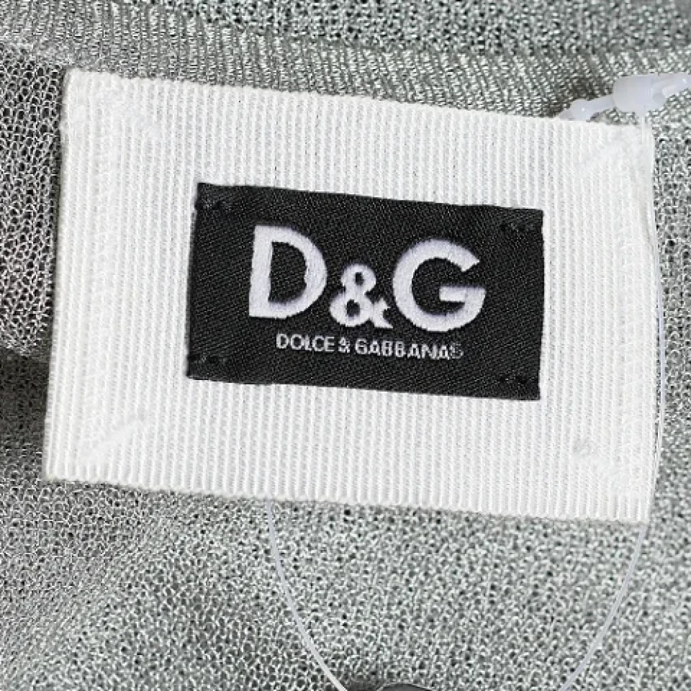 Dolce & Gabbana Pre-owned Mesh tops Gray Dames