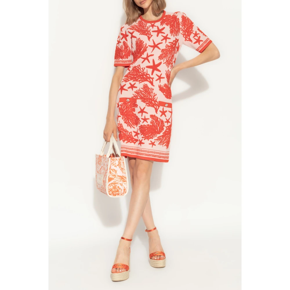 Versace Jurk met Barocco Sea-patroon Multicolor Dames