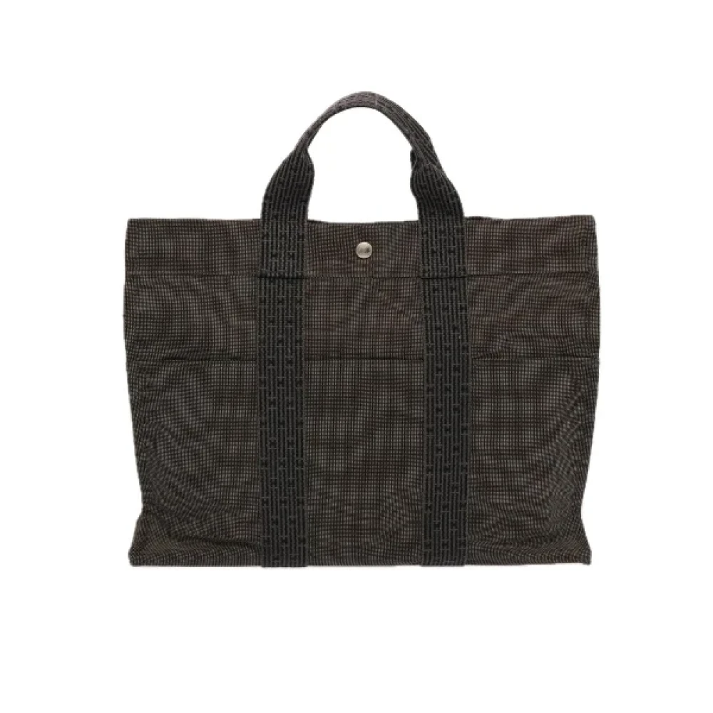 Hermès Vintage Pre-owned Cotton handbags Gray Dames