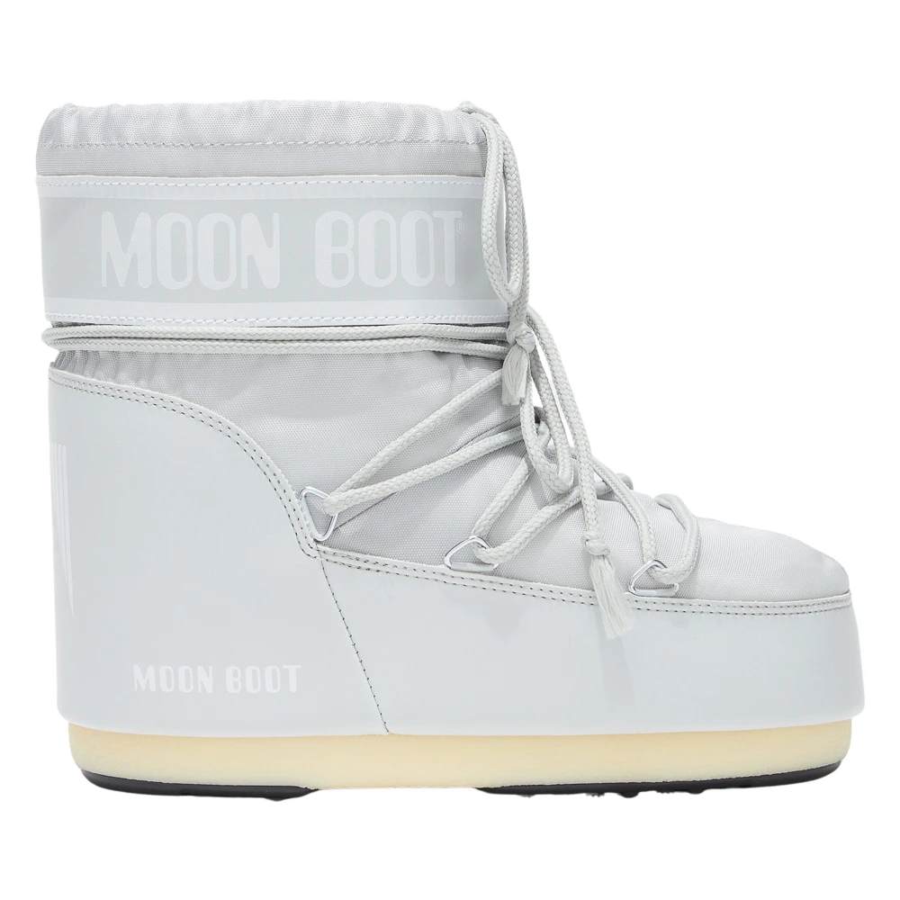 Moon Boot Unisex Kids Gray Kids Icon Low Boots Size 39 Eu