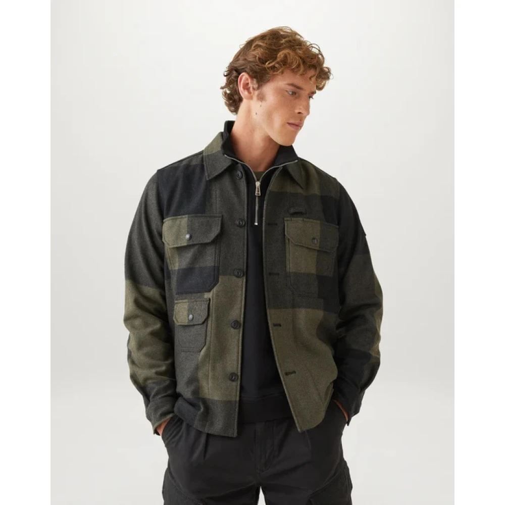 Belstaff Sweatshirt met hoge kraag en kwart rits Black Heren