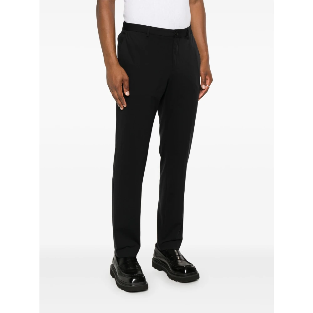 Hugo Boss Zwarte broek met persplooi Black Heren