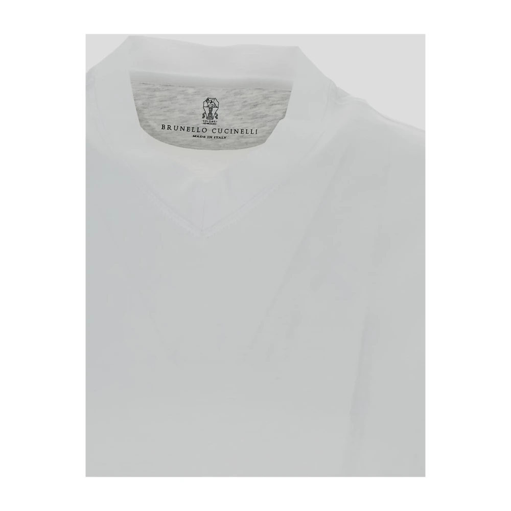 BRUNELLO CUCINELLI Katoenen T-shirt White Heren