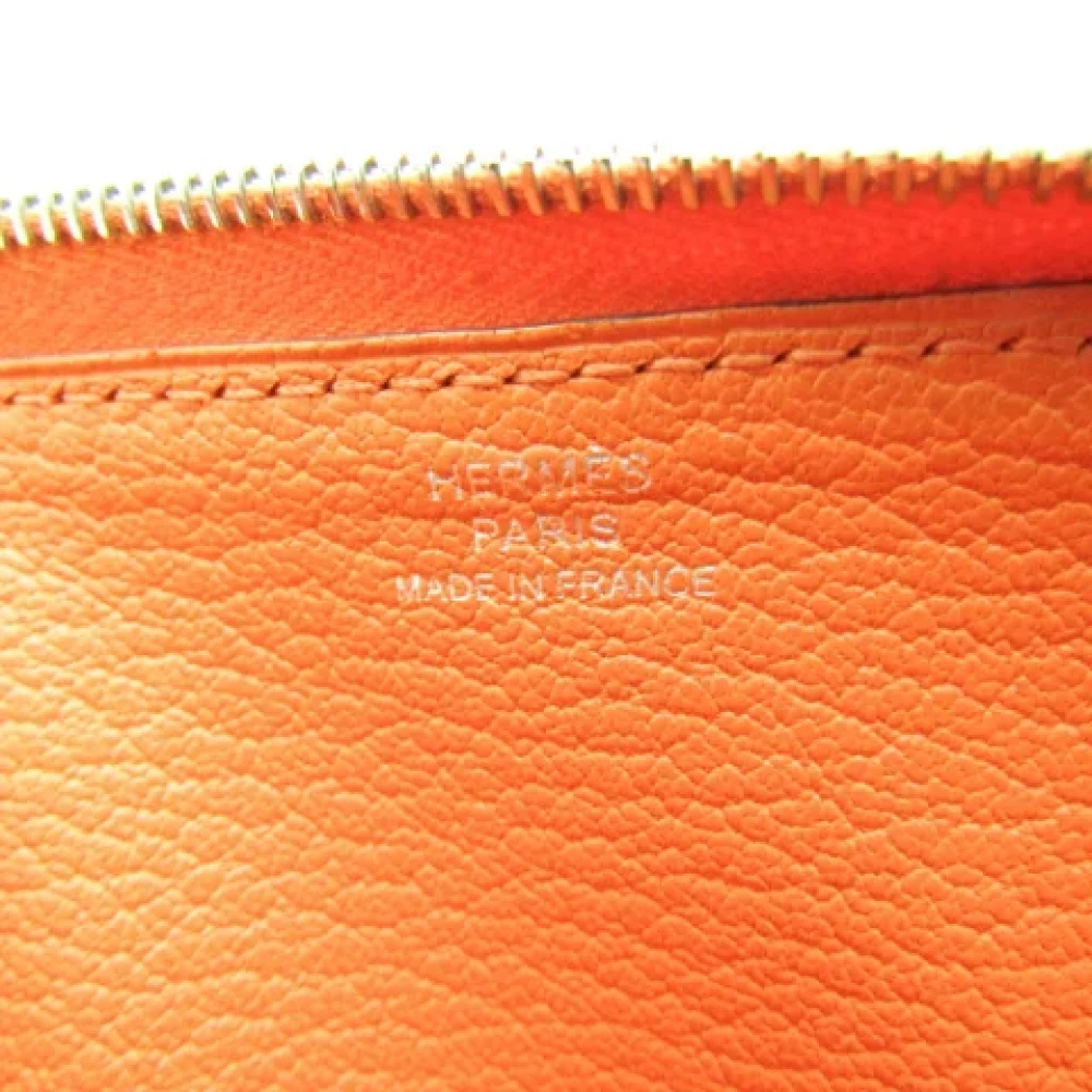Hermès Vintage Pre-owned Leather wallets Orange Dames