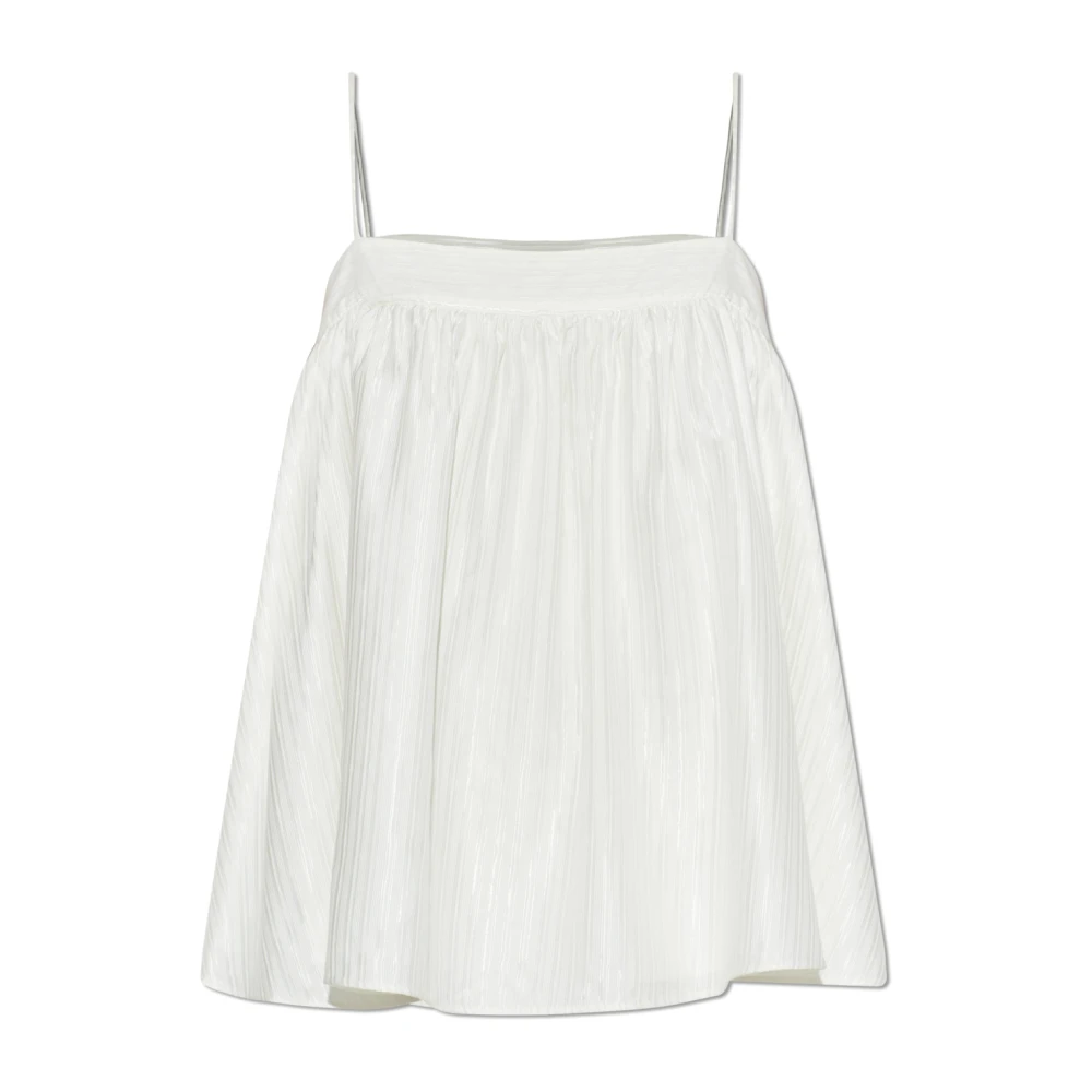 Rotate Birger Christensen White Spaghetti Strap Top - Female - Sleeveless Tops - S - Tops