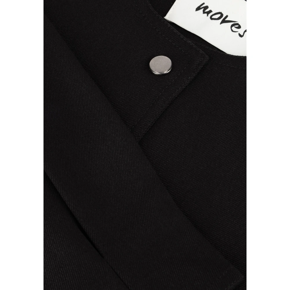 Moves Chique Zwarte Jas voor Modieuze Vrouwen Beige Dames