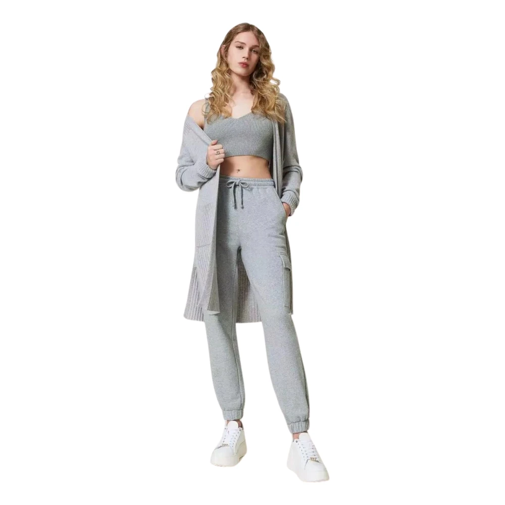 Twinset Cargo Joggers Grijs Katoenen Sweatpants Gray Dames