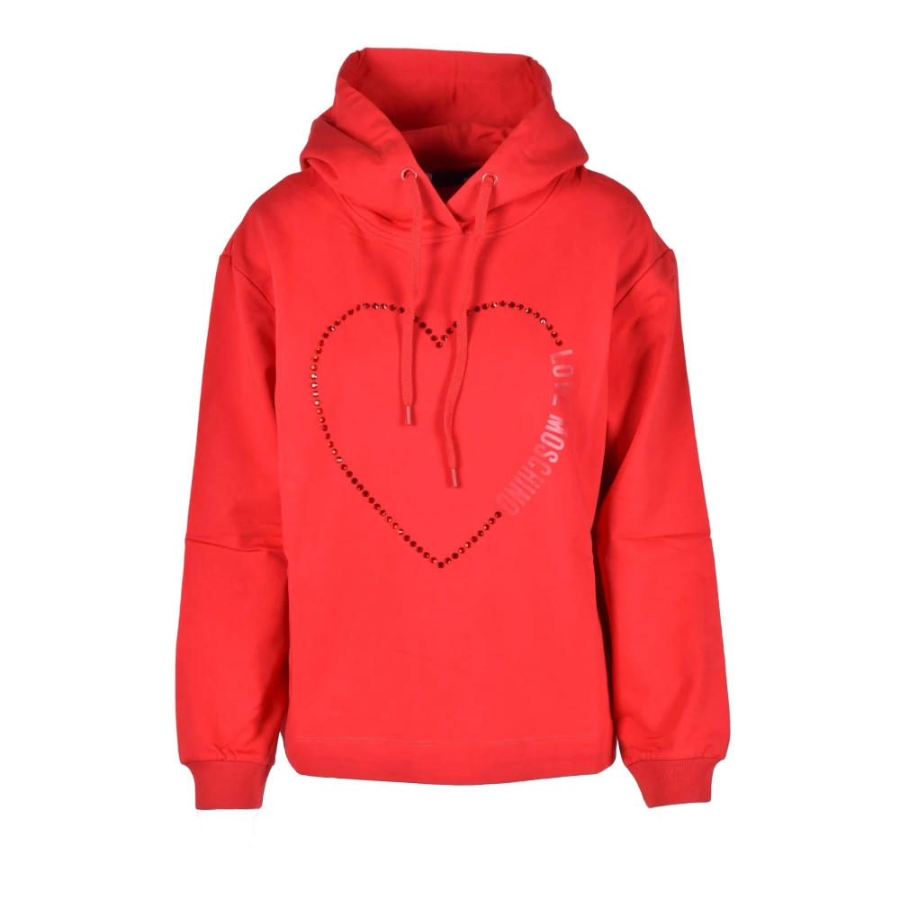 Love Moschino Katoen Elastaan Sweater Red Dames