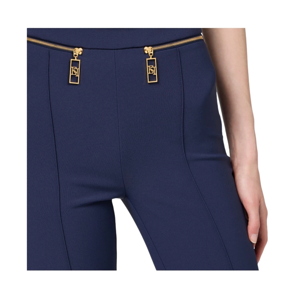 Elisabetta Franchi Stijlvolle Broek voor Vrouwen Blue Dames